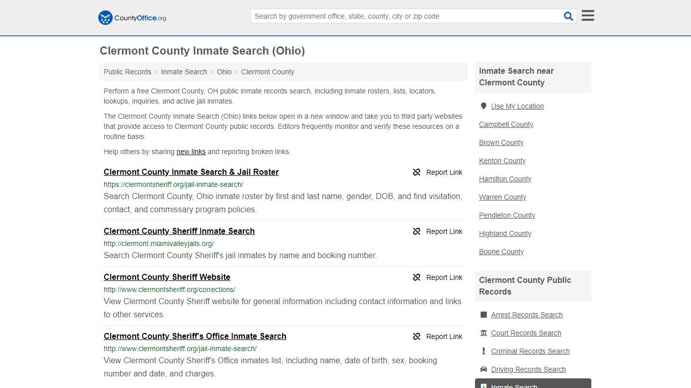 Inmate Search - Clermont County, OH (Inmate Rosters ...